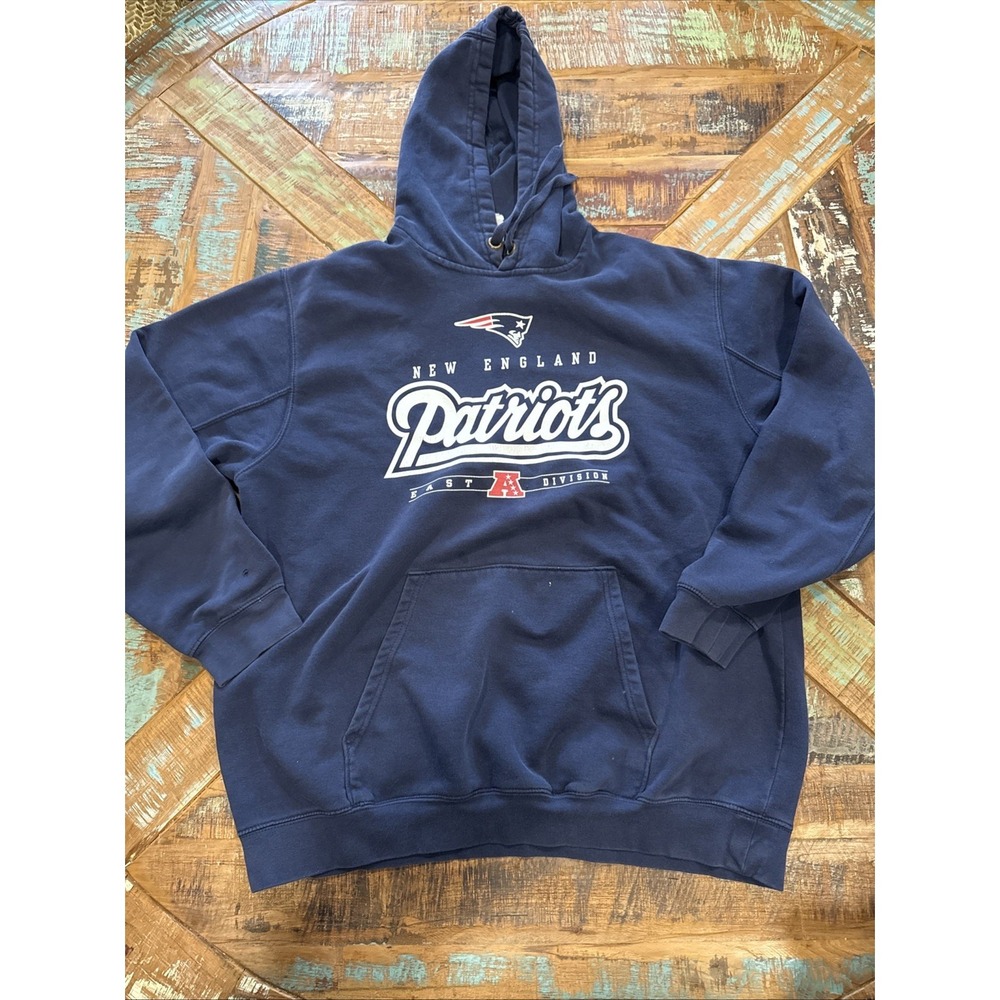 Men's New England Patriots Blue Hoodie Size Large